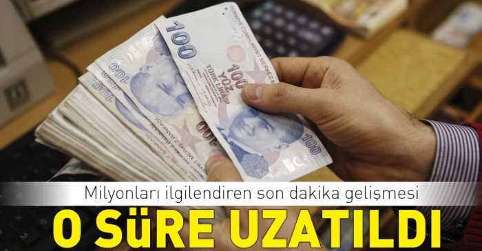 Borç yapılandırmada 27 Ağustosa uzatıldı