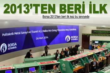 Borsa İstanbul 1 yıl aradan sonra o seviyede