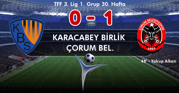 BURSA KARACABEY BİRLİK 0 ÇORUM BEL 1