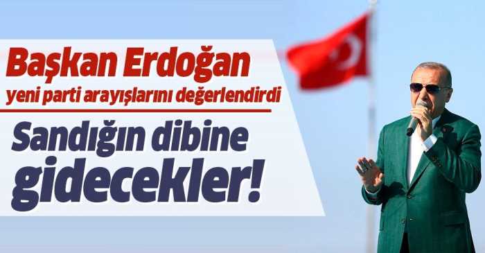 CB: Erdoğan Yeni Partilerin yeri sandığın dibi