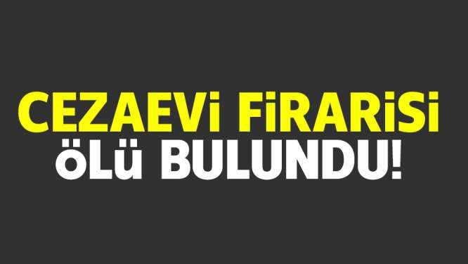 Cezaevi firarisi ölü bulundu