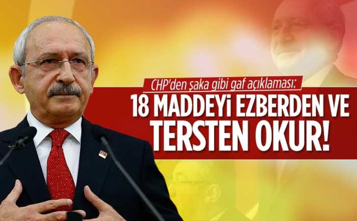 CHP'den gaf açıklamasının mazereti