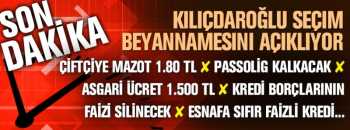 CHP'NİN SEÇİM VAATLERİ