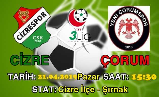 Cizrespor- Y.Çorumspor maçı