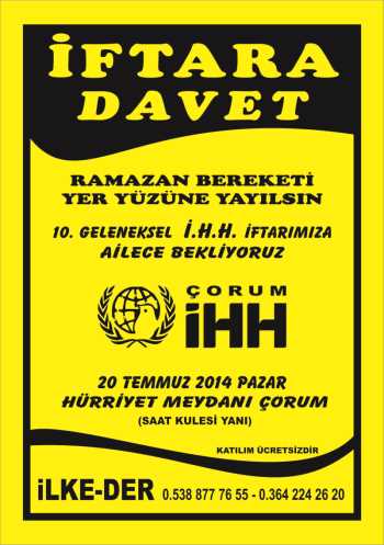 Çorum - İHH Ümmet İftarı 