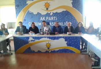 Çorum Ak Parti Kadın kollarının ilk basın toplantısı