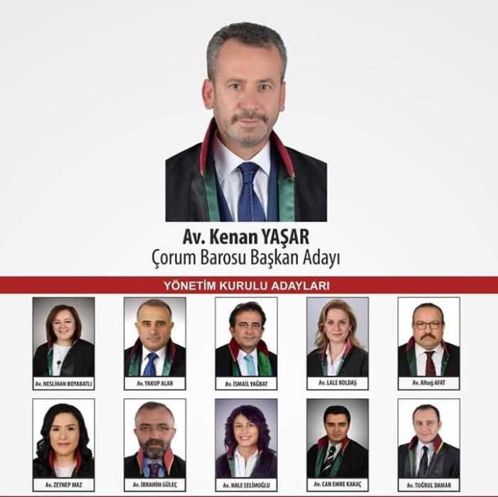 Çorum Baro Başkanlığı için 2 aday yarışacak