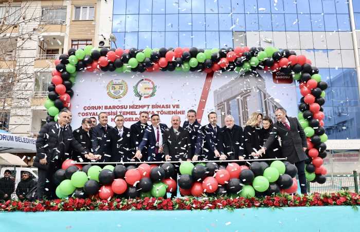 Çorum Barosu'nun Yeni Hizmet Binasının Temeli Atıldı