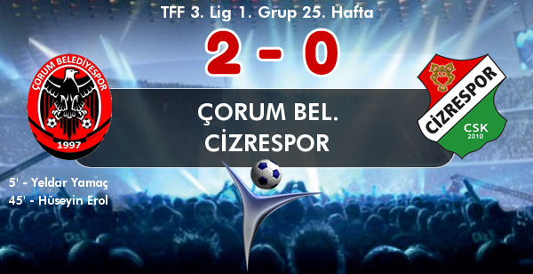 ÇORUM BEL. 2 - CİZRESPOR 0