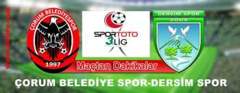 Çorum Belediye Spor - Dersim Spor Maçı  