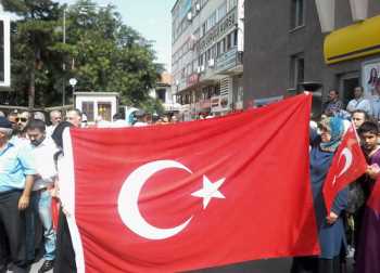 Çorum'da  ‘Teröre Karşı Tek Ses Tek Yürek’ eylemi düzenledi