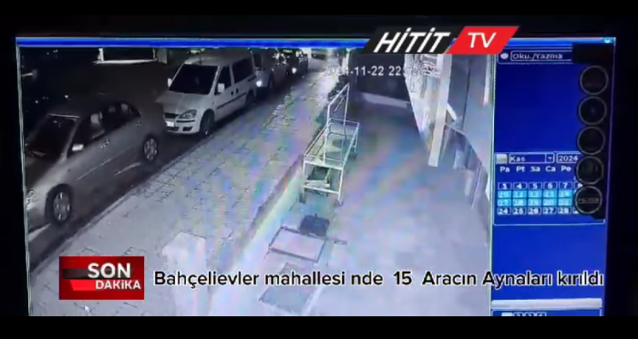 Çorum'da Bahçelievler Mahallesinde 15 Aracın Aynaları Kırıldı 
