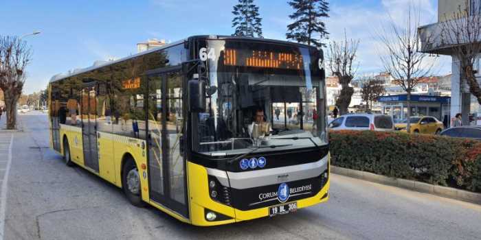 Çorum'da Belediye Otobüsleri iki gün ücretsiz yaptı