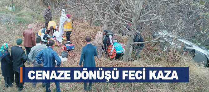 Çorum'da Cenaze Dönüşü Kaza Yaptılar