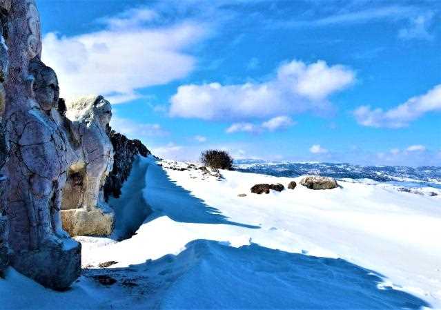 Çorum'da Medeniyetler beşiği “Hattuşa” kar altında