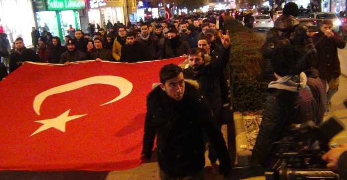 Çorum'da Terör Saldırılarına Tepki yürüyüşü