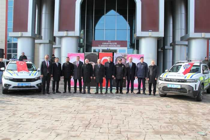 Çorum Emniyetine 21 Yeni Araç Dualarla Hizmete Girdi!