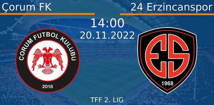 Çorum FK - 24 Anagold Erzincanspor maçı canlı 