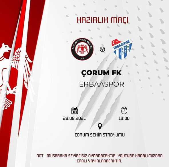 Çorum FK- Erbaaspor Hazırlık maçı