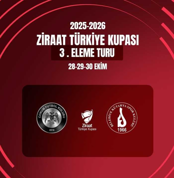 Çorum FK'nın Kupadaki Rakibi Kütahyaspor!