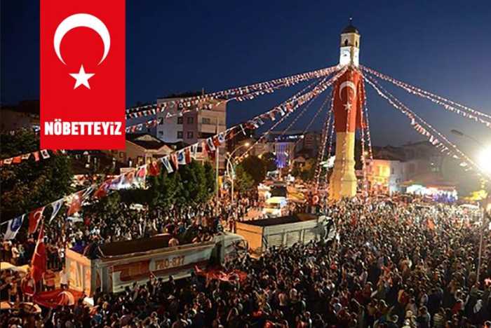 Çorum Gençliği kalkışma hareketine karşı yürüyüş için meydanlara döküldü