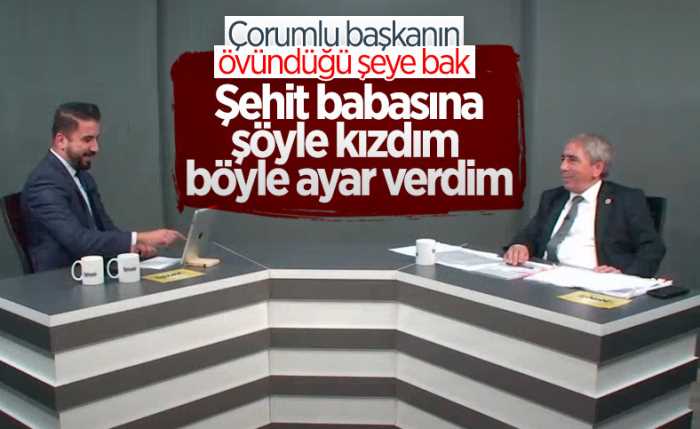 Çorum İl Genel Meclisi Başkanı Mehmet Bektaş'ın övündüğü şeye bak!