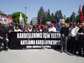 ÇORUM KESK-DİSK SOMA FACİASINI PROTESTO ETTİ