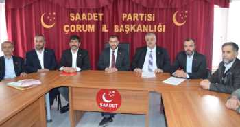 ÇORUM SAADET PARTİSİNDEN 4 ADAY BİRDEN