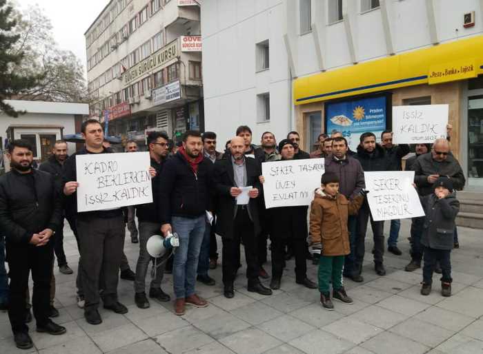 Çorum Şeker'de çalışan taşeron işçilerin İsyanı