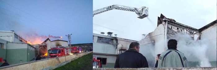 Çorum Viyol fabrikasında yangın! 