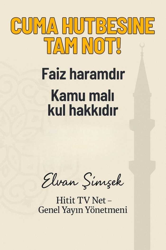 Cuma Hutbesine Tam Not! 