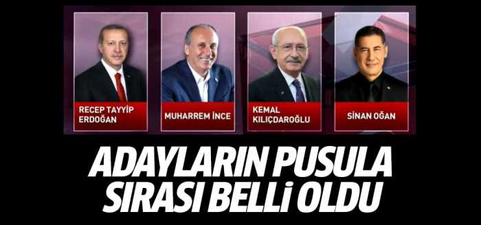 Cumhurbaşkanı Adaylarının Oy Pusulasındaki Sırası Belli Oldu