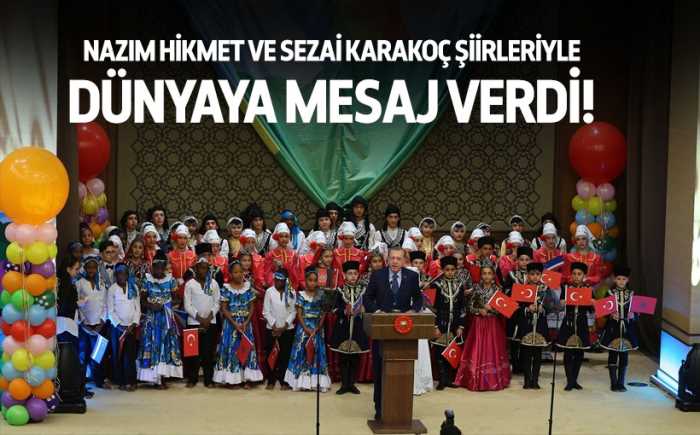 Cumhurbaşkanı Erdoğan'dan Nazım Hikmet ve Sezai Karakoç şiiri