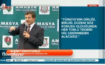 DAVUTOĞLU AMASYA'DAN ÇORUM'A HIZLI TREN MÜJDESİNİN SÖZÜNÜ VERDİ 