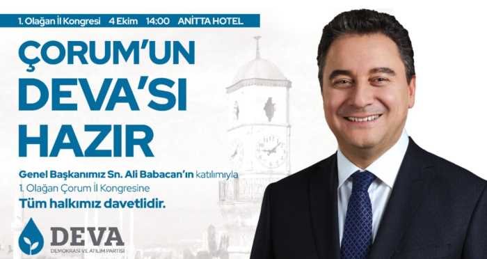 Deva Partisi Genel Başkanı Ali Babacan Çorum'da 