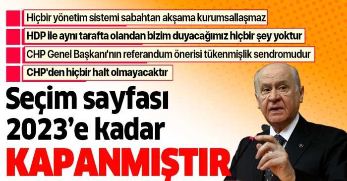 Devlet Bahçeli'den önemli açıklamalar!