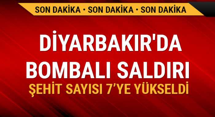Diyarbakır'da Bölge Trafik Denetleme İstasyon Amirliğine PKK ,Saldırısında 4 polis memuru ile bir çocuk,3 Sivil şehit oldu, 25 kişi yaralandı