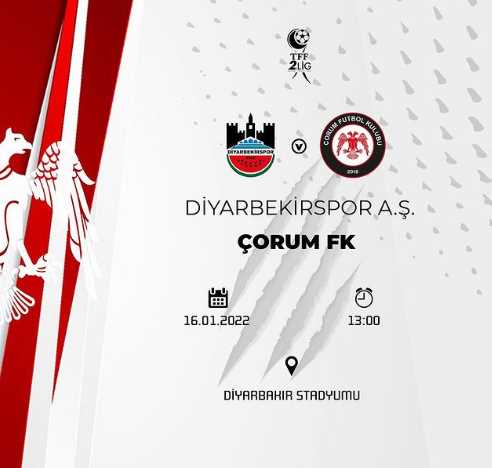 Dİyarbekirspor Çorum FK maçı canlı  yayında