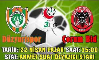 Düzyurtspor-Çorum Belediye Spor