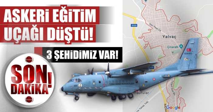 Eğitim Uçağımız düştü 3 Askerimiz Şehit oldu