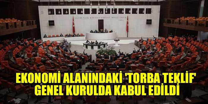 Ekonomi alanındaki 'torba teklif' kabul edildi