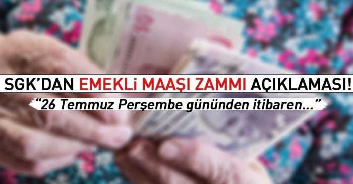 Emekli maaş zamlarıyla ilgili SGK'dan açıklama!.