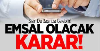 Emsal Teşkil Edecek Karar