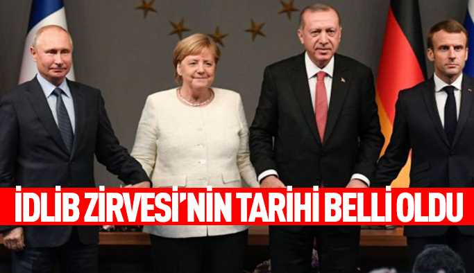 Erdoğan,Putin, Macron ve Merkel ile 5 Mart'ta bir arada