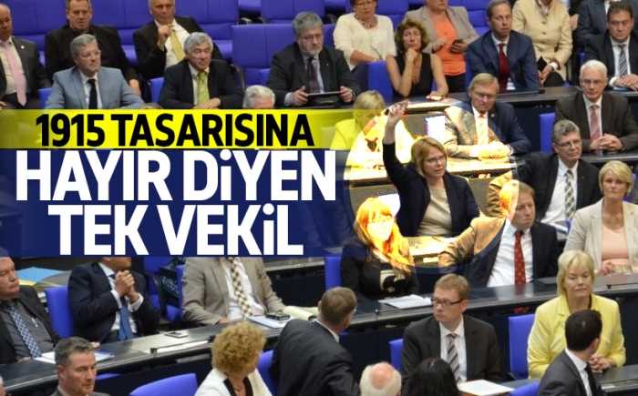 Federal Meclis'in 1915 olaylarını "soykırım" olarak tanımasıyla ilgili tasarıya sadece Leipzig Milletvekili Bettina Kudla 'hayır' dedi. 