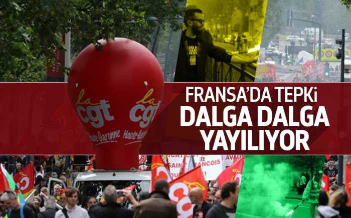 Fransa'da grev ve protestolar dalga dalga sürüyor