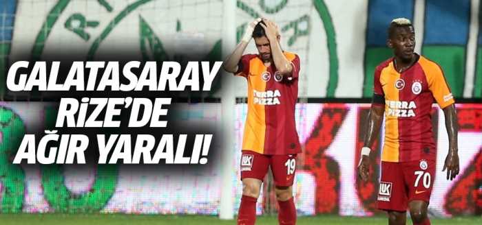 Galatasaray Rize'de ağır yaralı! 2-0