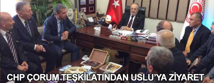 Hasan Suvacı, Yönetim Kurulu Üyeleri ile birlikte AK Parti Çorum Milletvekili ve TBMM İdare Amiri Salim Uslu'yu ziyaret ettiler.
