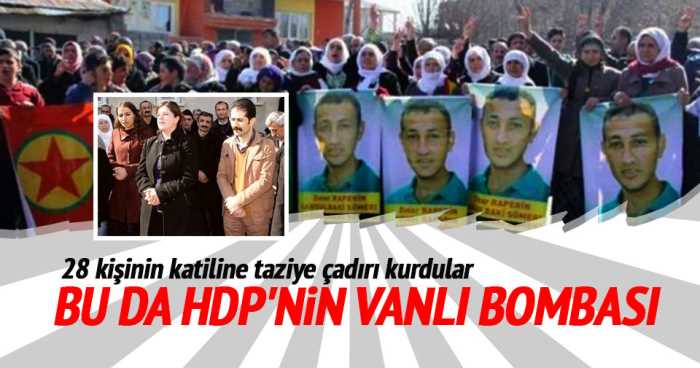 HDP'nin Van milletvekili Tuğba Hezer HDP utanmazlıkta sınır tanımadı.Ankara'yı kana bulayan terörist için Van'da taziye çadırı kuruldu
