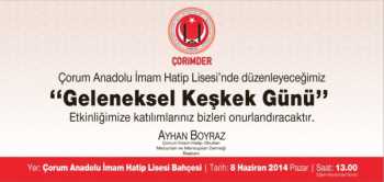 İHL GELENEKSEL KEŞKEK PAZAR GÜNÜ 